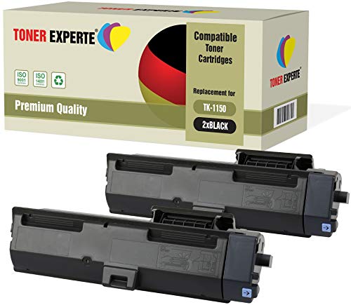 TONER EXPERTE 2er-Pack Premium Toner kompatibel zu TK-1150 TK1150 für Kyocera ECOSYS M2135dn, P2235dn, P2235dw, P2235d, M2635dn, M2735dw von TONER EXPERTE