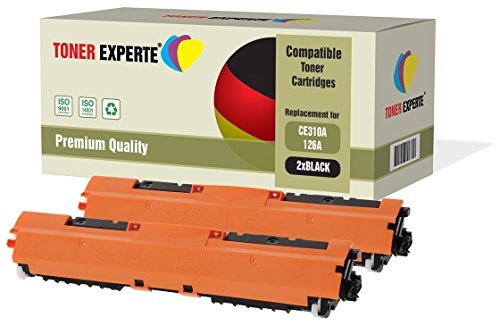 TONER EXPERTE 2er Pack Schwarz Premium Toner kompatibel zu 126A CE310A für Colour Laserjet CP1025 CP1025nw CP1020 M175a M175nw Pro 100 M175 MFP M175a M175nw M275 TopShot M275 TONER EXPERTE 2er Pack Schwarz Premium Toner kompatibel zu 126A CE310A für Colour Laserjet CP1025 CP1025nw CP1020 M175a M175nw Pro 100 M175 MFP M175a M175nw M275 TopShot M275 von TONER EXPERTE