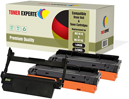 TONER EXPERTE 3-er Pack Trommel & 2 Toner kompatibel zu MLT-R116 MLT-D116L für Samsung Xpress SL-M2625 M2625D M2675F M2675FN M2825DW M2825ND M2835 M2835DW M2875FD M2875FW M2875ND M2885FW TONER EXPERTE 3-er Pack Trommel & 2 Toner kompatibel zu MLT-R116 MLT-D116L für Samsung Xpress SL-M2625 M2625D M2675F M2675FN M2825DW M2825ND M2835 M2835DW M2875FD M2875FW M2875ND M2885FW von TONER EXPERTE