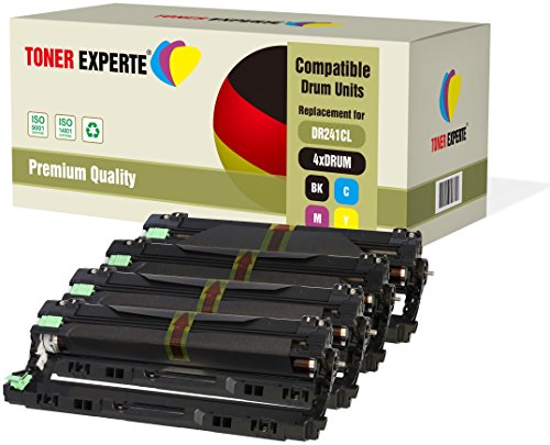 TONER EXPERTE 4er Set Trommeln kompatibel zu DR241CL (15000 Seiten) für Brother DCP-9015CDW DCP-9020CDW MFC-9140CDN MFC-9330CDW MFC-9340CDW HL-3140CW HL-3142CW HL-3150CDW HL-3170CDW HL-3172CDW von TONER EXPERTE