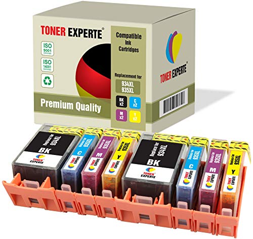 TONER EXPERTE 8 XL Druckerpatronen kompatibel für 934 XL 935 XL 934XL 935XL Officejet Pro 6220, 6230, 6812, 6815, 6820, 6825, 6830, 6835 (2 Schwarz, 2 Cyan, 2 Magenta, 2 Gelb) von TONER EXPERTE