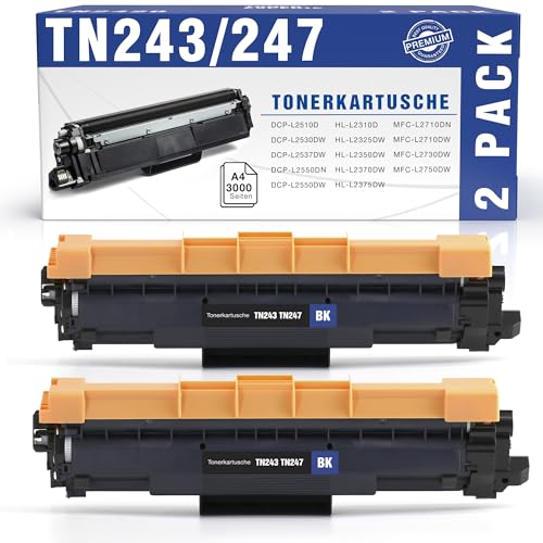TONER EXPERTE Kompatibel Brother TN-247 TN243 Toner für Brother HL-L3210CW Brother HL-L3270CDW Brother MFC-L3730CDN, 2 Schwarz x Kompatibel Brother TN-243 TONER EXPERTE Kompatibel Brother TN-247 TN243 Toner für Brother HL-L3210CW Brother HL-L3270CDW Brother MFC-L3730CDN, 2 Schwarz x Kompatibel Brother TN-243 von TONER EXPERTE