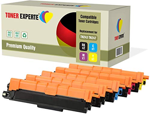 Toner Experte Kompatibel Brother TN-247 TN243 Toner für Brother HL-L3210CW Brother HL-L3270CDW Brother MFC-L3730CDN, 5er-Pack Schwarz Cyan Magenta Gelb von TONER EXPERTE