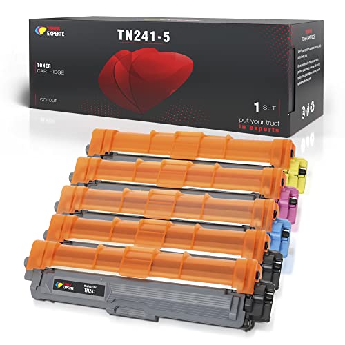 TONER EXPERTE TN241 TN245 Tonerkartusche Ersatz für Brother TN-241 TN-245 Kompatible für DCP-9017CDW DCP-9022CDW HL-3142CW HL-3152CDW MFC-9142CDN MFC-9332CDW (5er-Pack Schwarz Cyan Magenta Gelb) von TONER EXPERTE
