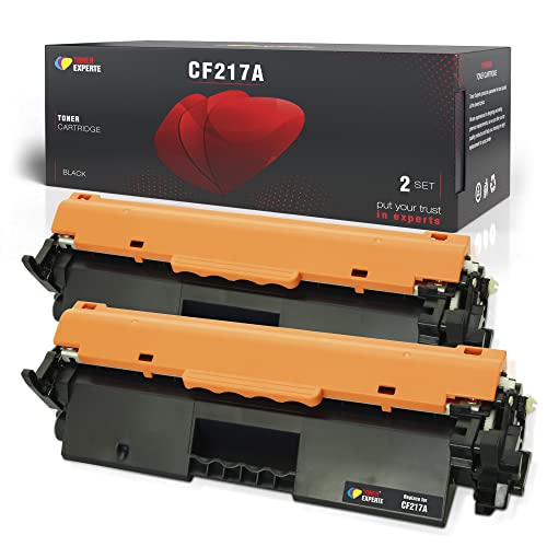 TONER EXPERTE Kompatibel für HP 17A Schwarz Tonerkartusche Ersatz für CF217A für Laserjet Pro M102w M102a MFP M130nw M130fw M130fn M130a Druckerpatronen 2er-Pack von TONER EXPERTE