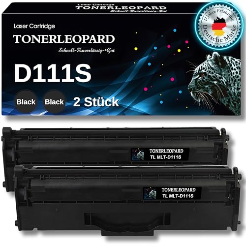 TONERLEOPARD® MLT D111S / MLT D111L - Premium XL Toner Kompatibel für Samsung Xpress M2070W M2026W M2026 M2070FW M2020 M2070 M2022 M2022W M2070F M2020W M2021W 111S -Druckerpatrone Schwarz 2er-Pack von TONERLEOPARD