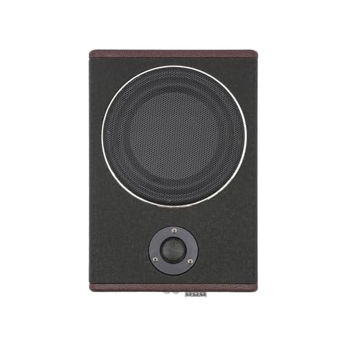 TONFEION 8 Zoll Schlanker Max 600W Subwoofer Aktiv, Auto Set Untersitz Lautsprecher Mit Integriertem Verstärker, Schwarz von TONFEION