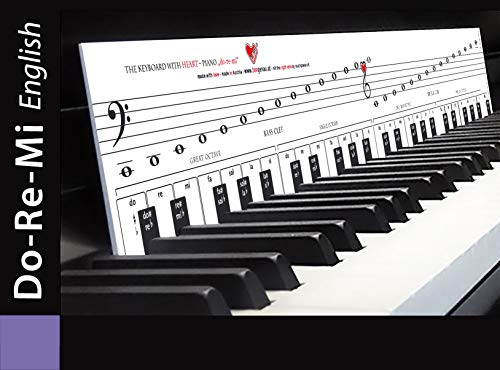 TonGenau® DoReMi Klaviatur Schablone - Klavier lernen leicht gemacht - von KlavierlehrerInnen empfohlen - Klavier spielen lernen für Kinder, Anfänger, und Erwachsene von TONGENAU