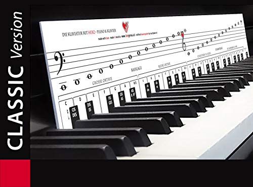 TonGenau® Klaviatur Schablone 3mm Version - Klavier lernen leicht gemacht - von KlavierlehrerInnen empfohlen - Klavier spielen lernen für Kinder, Anfänger, und Erwachsene von TONGENAU