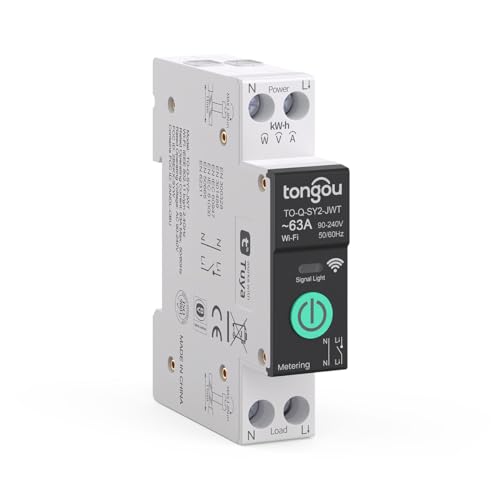 WLAN Schalter Universal Smart Wifi Schalter mit Stromverbrauchsmessung und Überlastschutzfunktion, DIY Intelligente Timer Sprachsteuerung Kompatibel mit Alexa, Google Home Tuya/Smart life APP TONGOU WLAN Schalter Universal Smart Wifi Schalter mit Stromverbrauchsmessung und Überlastschutzfunktion, DIY Intelligente Timer Sprachsteuerung Kompatibel mit Alexa, Google Home Tuya/Smart life APP TONGOU von TONGOU