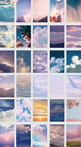 Postkarten-Set im modernen Stil, 30 Stück, 1 Set, Literarische Grußkarten, Segenswünsche, Postkarte, verpackt (farbige Wolken) von TONGTONG