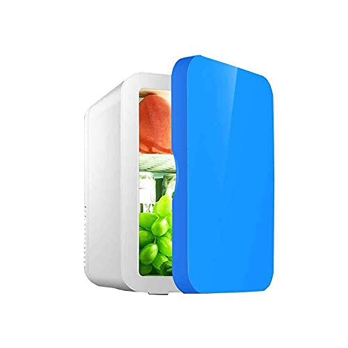 TONPOP Kühlschrank mit Gefrierfach, 8 l, Auto-Kühlschrank, Mini-Geschenk-Kühlschrank, Kosmetik, gekühlte Muttermilch/Autotest mit doppeltem Verwendungszweck (blau) von TONPOP