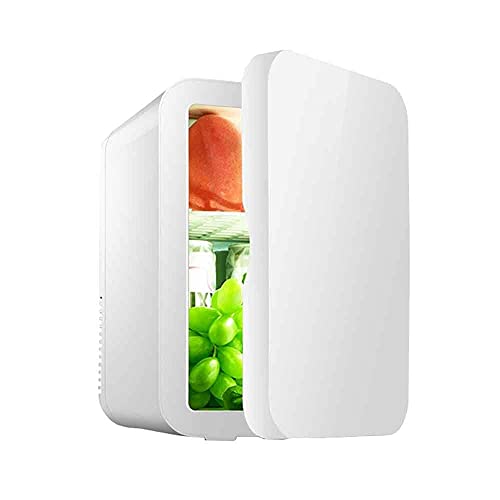 TONPOP Kühlschrank mit Gefrierfach, 8 l, Auto-Kühlschrank, Mini-Geschenk-Kühlschrank, Kosmetik, gekühlte Muttermilch/Autotest mit doppeltem Verwendungszweck (weiß) von TONPOP