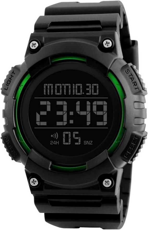 TONSHEN Digital Sport Herren Watch, LED Elektronik Multifunktion Stoppuhr Alarm LED Licht Outdoor von TONSHEN
