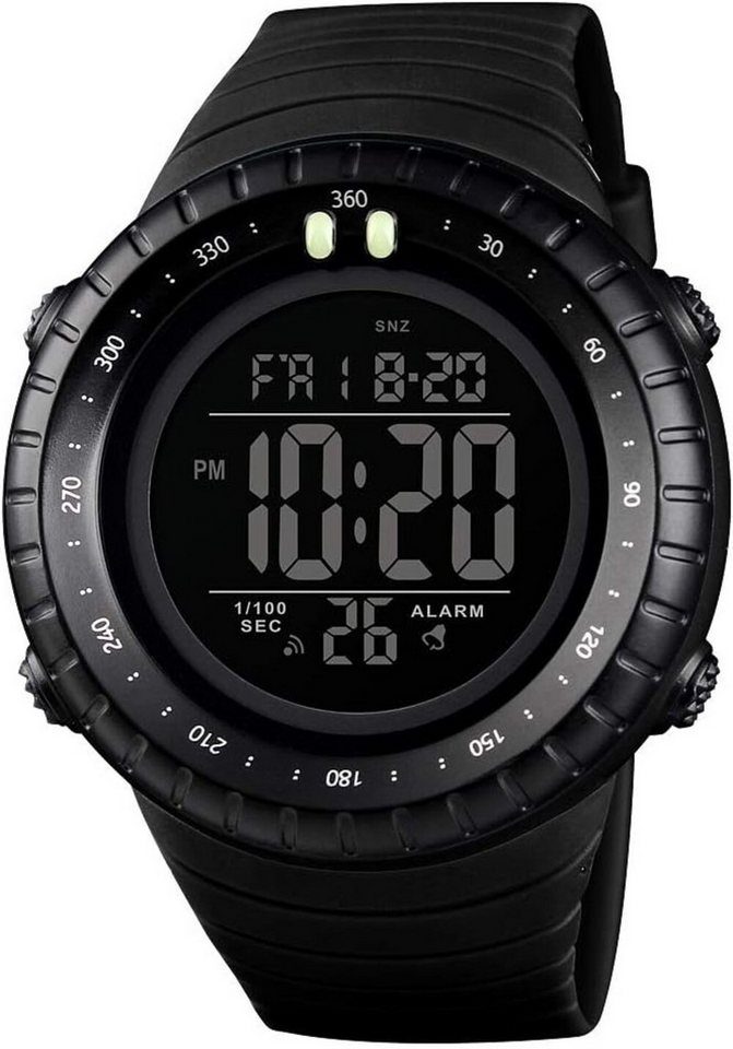 TONSHEN Fur Herren Multifunktional Outdoor Watch, mit Sport LED Elektronik Digital Doppelte Zeit Countdown Alarm Taktik von TONSHEN
