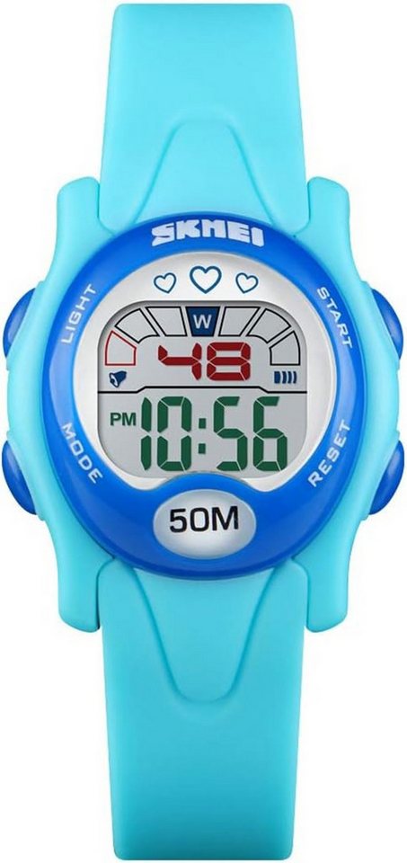 TONSHEN Kinderuhr Outdoor Sportuhr LED Elektronik 50M Wasserdicht Watch, Multifunktional Alarm Stoppuhr Armbanduhr Plastik Lünette von TONSHEN