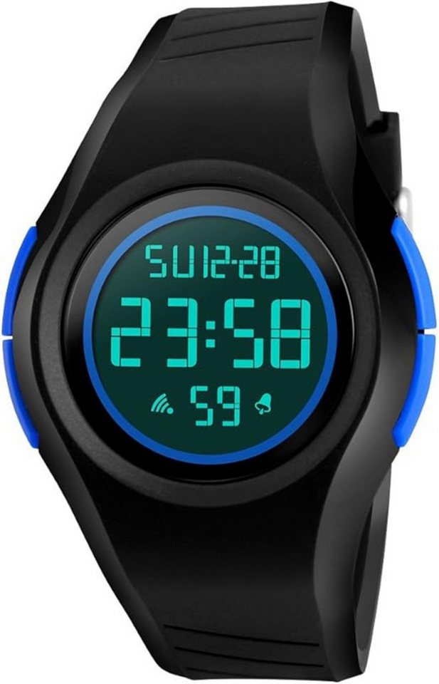 TONSHEN Unisex Sportuhr 50M Wasserdicht Watch, mit Kautschuk Band Multifunktion Outdoor Digitaluhr Herren und Damen von TONSHEN