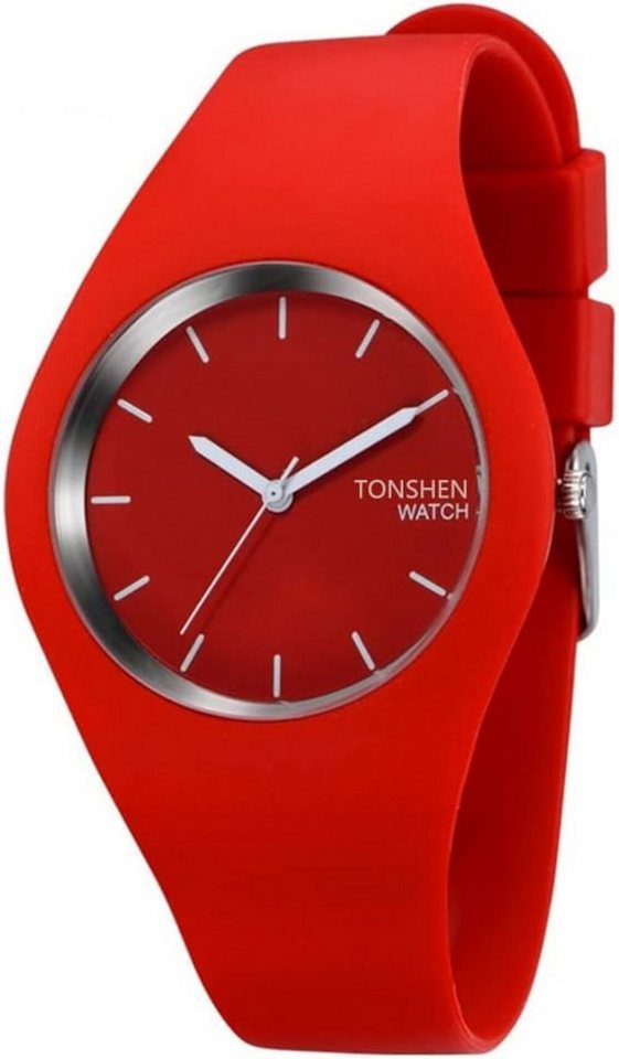 TONSHEN mit Präzises Uhrwerk zuverlässige Uhrwerk bietet genaue Zeitangaben Watch, Komfortables Tragegefühl Einteilige Design mit weichem Kautschukband von TONSHEN
