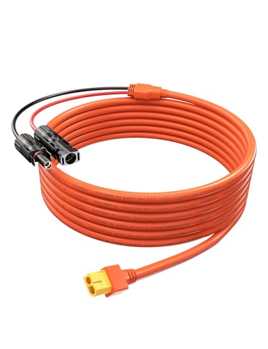 Solarladekabel Solarkabel 8M, Solarstecker auf XT60 Stecker Solarpanel Adapter Kabel, für EF Delta 2 und River Pro MAX Powerstation 757 Powerhouse Solar Generator (800CM) von TONTON
