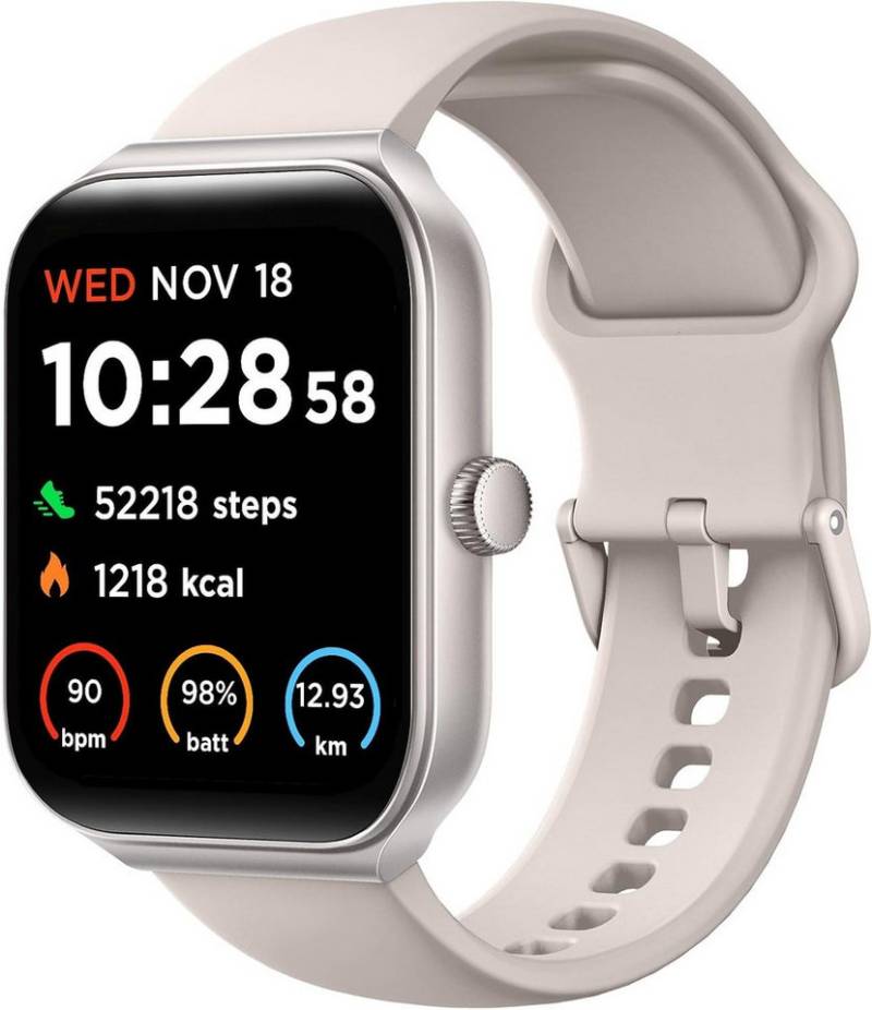 TOOBUR Herren's IP68 Wasserdicht Telefonfunktion Fitness-Tracker Smartwatch (1,95 Zoll, Android/iOS), mit Herzfrequenz Schlafüberwachung Schrittzähler von TOOBUR