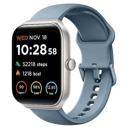 TOOBUR Smartwatch Alexa Eingebaut mit Telefonfunktion,1.95" Fitnessuhr mit Herzfrequenz Schrittzähler Schlafüberwachung IP68 Wasserdicht Kompatibel iOS & Android für Herren 44 mm von TOOBUR