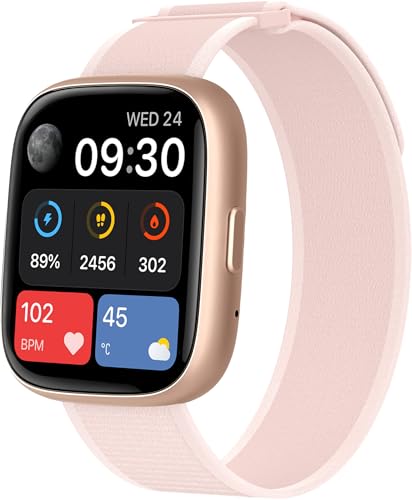 TOOBUR Smartwatch Damen mit Telefonfunktion und Alexa, 1.83" Fitness Tracker mit Herzfrequenz Schlaf, Fitnessuhr mit Schrittzähler IP68 Wasserdicht, Sportuhr kompatibel mit Android iOS Nylon von TOOBUR