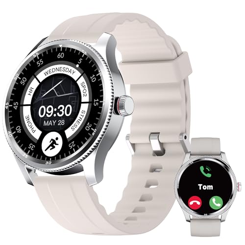 TOOBUR Smartwatch Herren Damen Metalllünette mit Telefonfunktion, Fitnessuhr mit 100 Sports Laufen, 24/7 Puls, Schrittzähler und Fitness-Tracker, IP68 Wasserdicht Schwimmen, Kompatibel Android iOS von TOOBUR