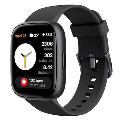 TOOBUR Smartwatch Herren Damen mit Telefonfunktion und Alexa, 1.83" Fitness Tracker mit Herzfrequenz Schlaf, Fitnessuhr mit Schrittzähler 100 Sports/IP68 Wasserdicht, kompatibel mit Android iOS von TOOBUR