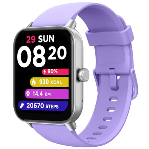 TOOBUR Smartwatch für Damen mit Alexa und Telefonfunktion, 1,8" Fitnessuhr mit 100 Sports, 24/7 Puls, Schrittzähler und Fitness-Tracker, IP68 Wasserdicht für Schwimmen, Kompatibel Android iOS von TOOBUR