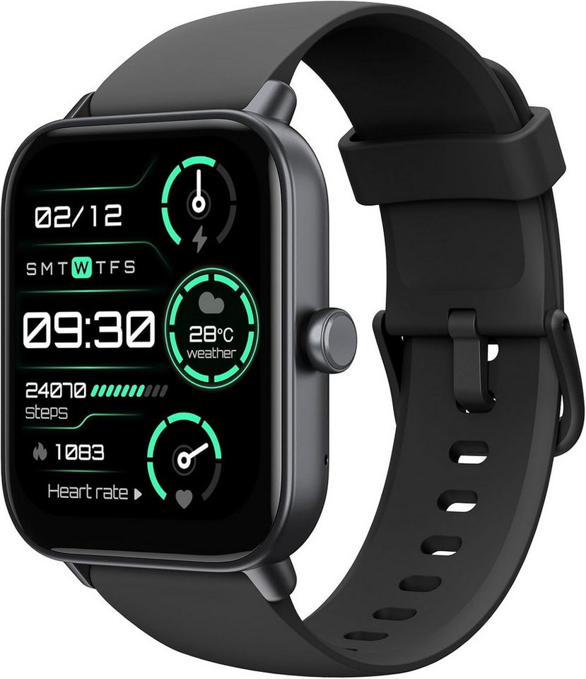 TOOBUR mit Alexa und Telefonfunktion 100 Sports, 24/7 Puls,Schrittzähler IP68 Smartwatch (1,8 Zoll, Android, iOS), Schlaf Fitness-Tracker, Wasserdicht für Schwimmen für Damen Herren von TOOBUR