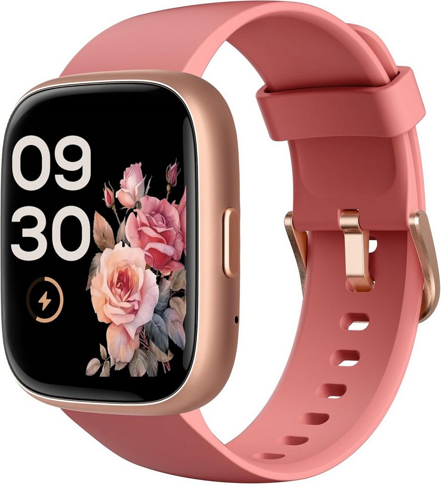 TOOBUR mit Telefonfunktion-Alexa, Herzfrequenz Schlaf, Schrittzähler Sports Smartwatch (1,83 Zoll, Android, iOS), fitnessuhr damen elegant sportuhren smartwatch telefonfunktion frauen von TOOBUR