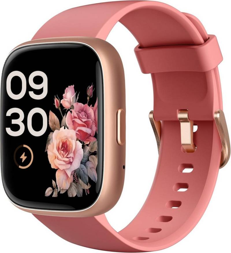 TOOBUR mit Telefonfunktion-Alexa, Herzfrequenz Schlaf, Schrittzähler Sports Smartwatch (1,83 Zoll, Android, iOS), fitnessuhr damen elegant sportuhren smartwatch telefonfunktion frauen von TOOBUR