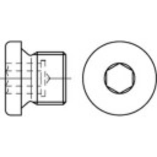 TOOLCRAFT 112689 Verschlussschrauben M18 Innensechskant DIN 908 Stahl 25St. von TOOLCRAFT