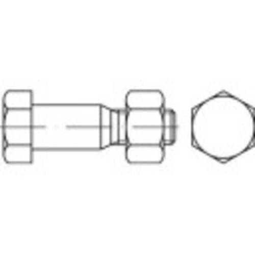 TOOLCRAFT 144184 Sechskant-Passschrauben M12 40mm Außensechskant DIN 7968 Stahl galvanisch verzinkt von TOOLCRAFT