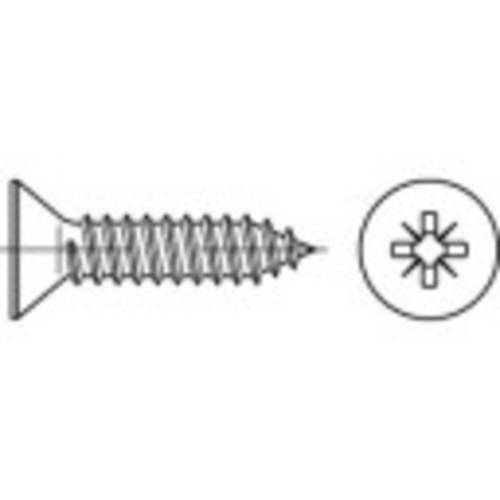 TOOLCRAFT 147732 Senkblechschrauben 4.2mm 60mm Kreuzschlitz Pozidriv Stahl galvanisch verzinkt 250St von TOOLCRAFT