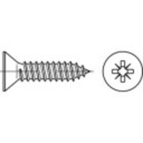 TOOLCRAFT 147734 Senkblechschrauben 4.2mm 80mm Kreuzschlitz Pozidriv Stahl galvanisch verzinkt 250St von TOOLCRAFT