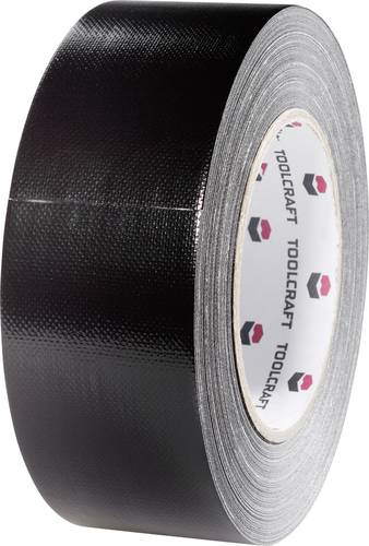 TOOLCRAFT 54B48L20SC 54B48L20SC Gewebeklebeband Gaffer Schwarz (L x B) 20m x 48mm 1St. von TOOLCRAFT