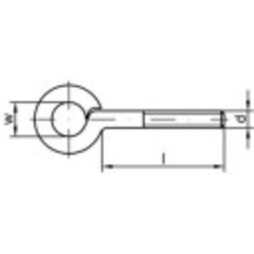 TOOLCRAFT Gewindeösen Typ 48 (Ø x L) 12mm x 60mm 50St. von TOOLCRAFT