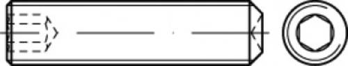 TOOLCRAFT TO-5415591 Gewindestift M10 8mm 100St. von TOOLCRAFT