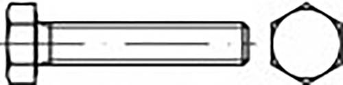 TOOLCRAFT TO-6859137 Sechskantschrauben M24 65mm Außensechskant DIN 933 Stahl zinklamellenbeschicht von TOOLCRAFT