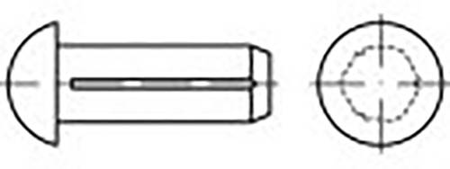 TOOLCRAFT TO-6865893 Halbrundkerbnagel Stahl 5000St. von TOOLCRAFT