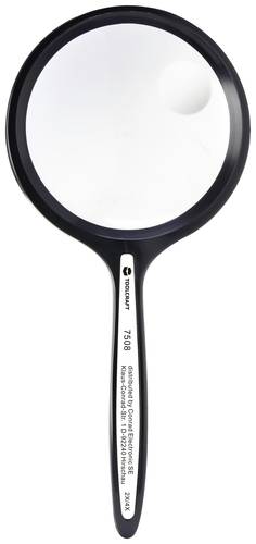 TOOLCRAFT TO-8976465 Handlupe Vergrößerungsfaktor: 2 x, 4 x Linsengröße: (Ø) 63.5mm Schwarz von TOOLCRAFT