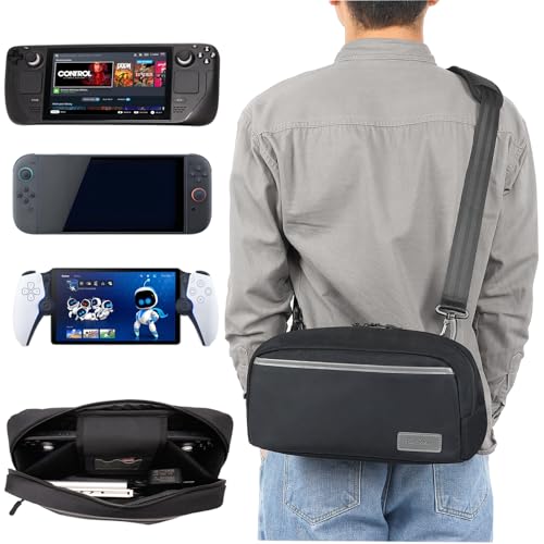 TOOLOOKEY Tragetasche für Ventil-Dampfdeck, Reise-Aufbewahrungs-Schultertasche für Steam-Deck-Spielkonsole und Zubehör-Organizer, Rundum-Schutz, Schultertasche für Reisen/den täglichen Gebrauch TOOLOOKEY Tragetasche für Ventil-Dampfdeck, Reise-Aufbewahrungs-Schultertasche für Steam-Deck-Spielkonsole und Zubehör-Organizer, Rundum-Schutz, Schultertasche für Reisen/den täglichen Gebrauch von TOOLOOKEY