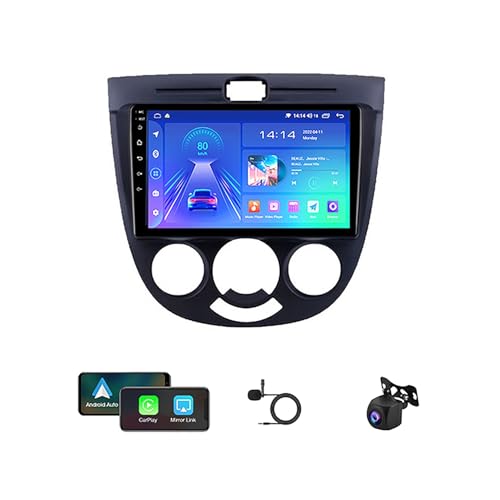 Android 12 Autoradio Navigation GPS für Chevrolet Lacetti J200 2004-2013 9 Zoll Multimedia Player Stereo Mit Navi GPS Car-Play WiFi 4G Lenkradsteuerung FM DSP Bluetooth + Rückfahrkamera ( Color : A A1 von TOOOEY