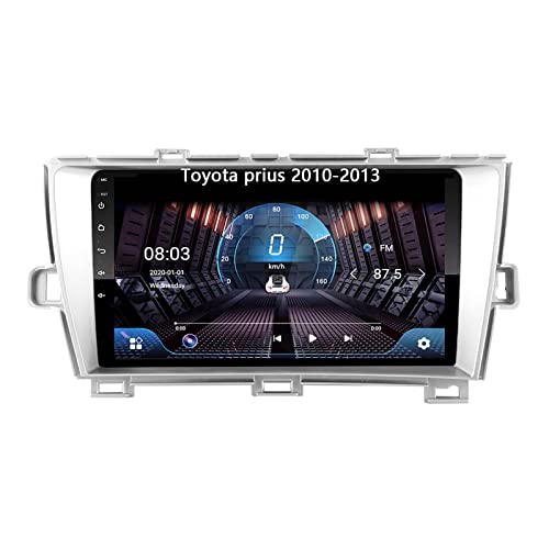 Android Autoradio mit Navi Bluetooth 9 Inch Bildschirm Freisprecheinrichtung Für Toyota Prius 2010-2013 2 Din Autoradio Stereo Multimedia Bluetooth Player GPS (Color : 4G+WiFi 8core 6G+128G) von TOOOEY