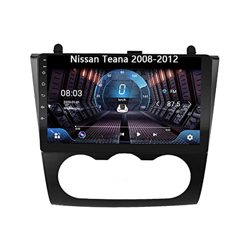 TOOOEY Android Autoradio mit Navi Bluetooth 9 Inch Bildschirm Freisprecheinrichtung Für Nissan Teana 2008-2012 2 Din Autoradio Stereo Multimedia Bluetooth Player GPS (Color : B 4G+WiFi 8core 8G+128G) von TOOOEY