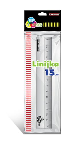 Aluminium Lineal 15cm 1 Stück (1er Pack) / Lineal aus Aluminium, 15 cm von TOP-2000
