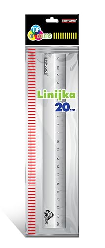 Aluminium Lineal 20cm 1 Stück (1er Pack) / Lineal aus Aluminium, 20 cm von TOP-2000