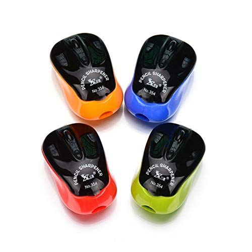 Maus Form Anspitzer, Hand Rotating Cutter Geschenk 4 Farben Spitzer Zufallige Farbe Perfekt für Kinder Büro und Home von TOP-MAX