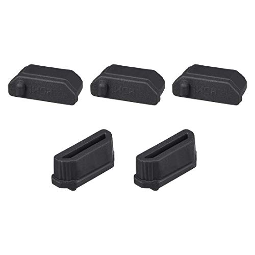 TOP-VIGOR 5 Stück TV HDMI Anti-Staub-Stopper Kappe Abdeckung Silikon HDMI Stopper Kappe Schutz für Buchse Port Schwarz TOP-VIGOR 5 Stück TV HDMI Anti-Staub-Stopper Kappe Abdeckung Silikon HDMI Stopper Kappe Schutz für Buchse Port Schwarz von Top-Vigor